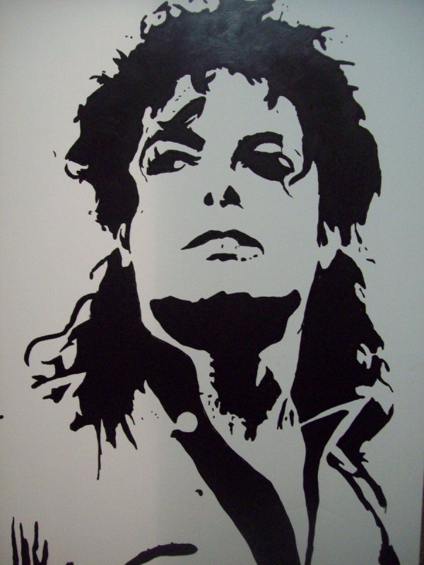 Майкл Джексон , трафаретный рисунок