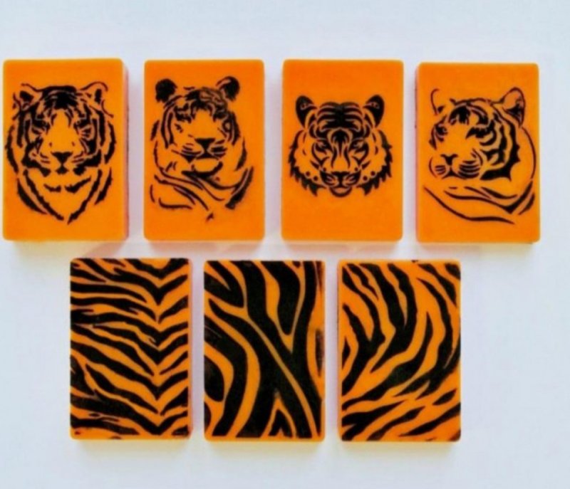 Трафарет для торта тигр