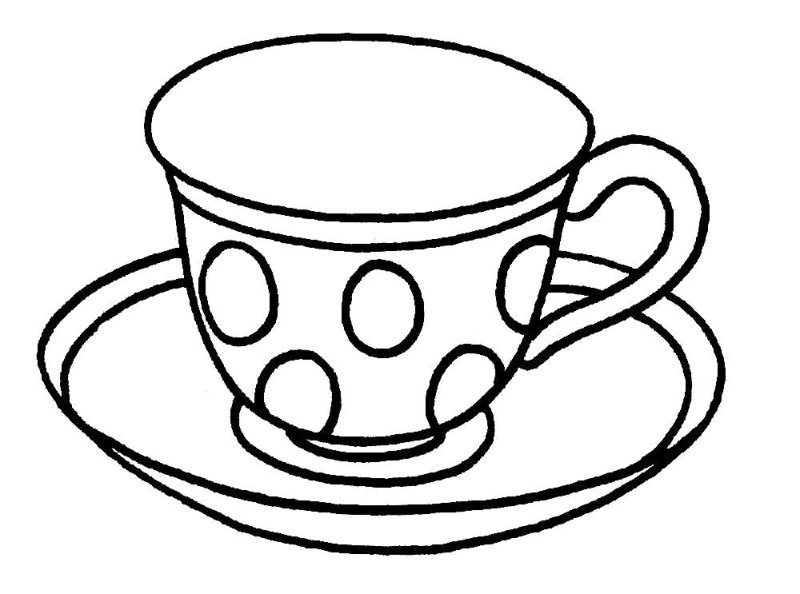 Раскраска чайная посуда