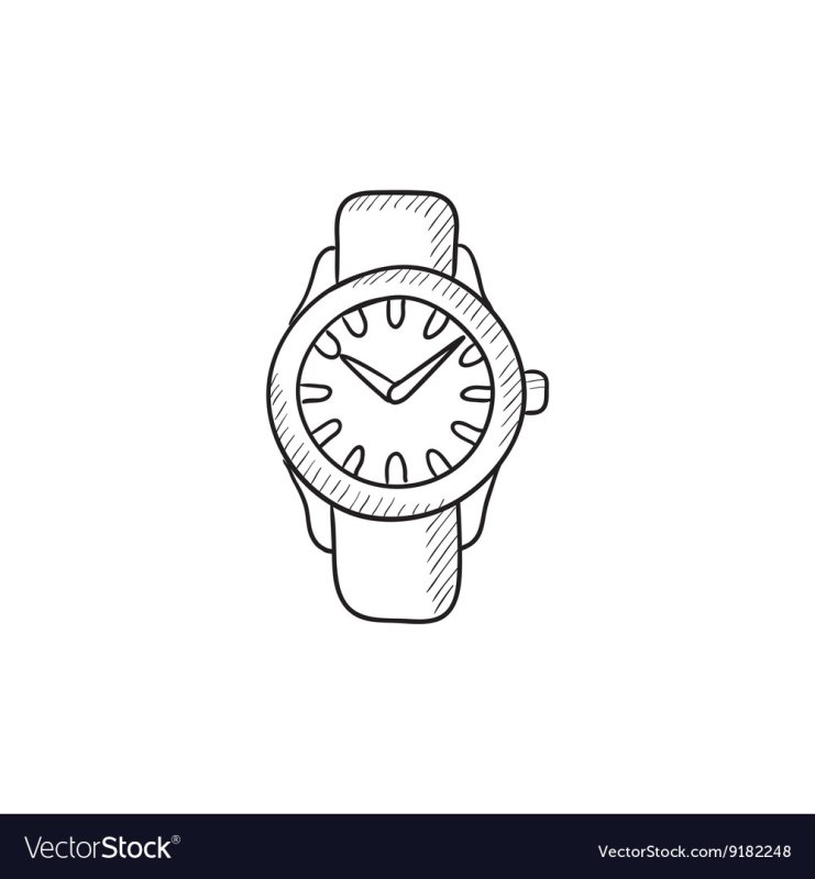 Наручные часы карандашом