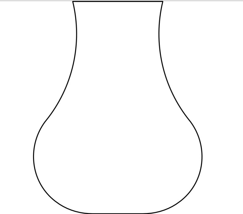 Шаблон ваза для цветов