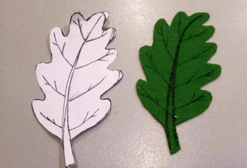 Листья из фетра