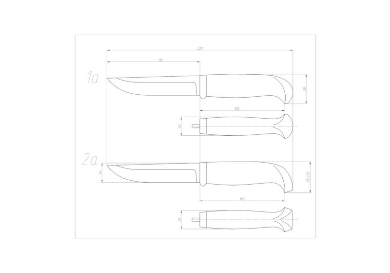 Нож НКВД финка обр 1935 чертёж