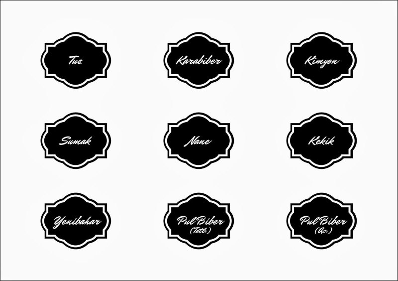 Винтажные этикетки для специй