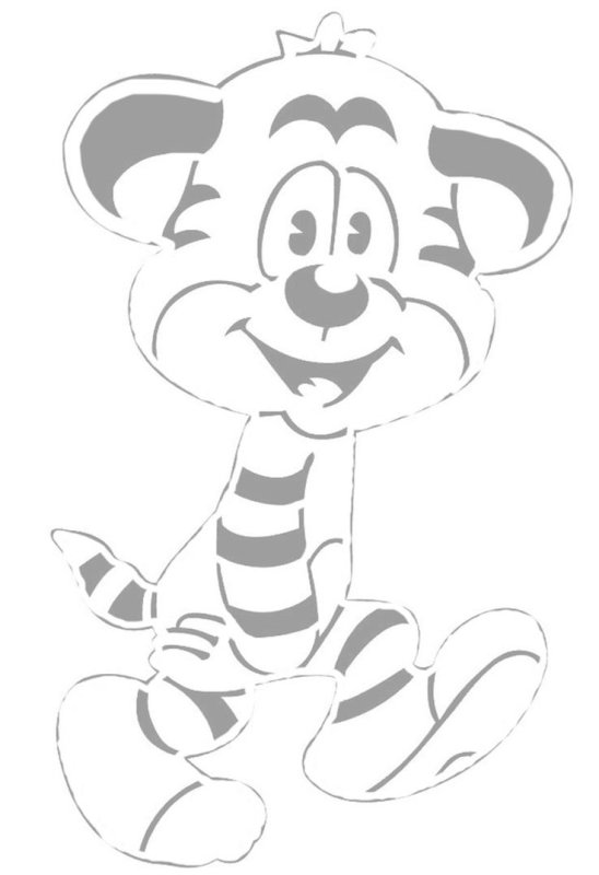 Вытынанка тигр