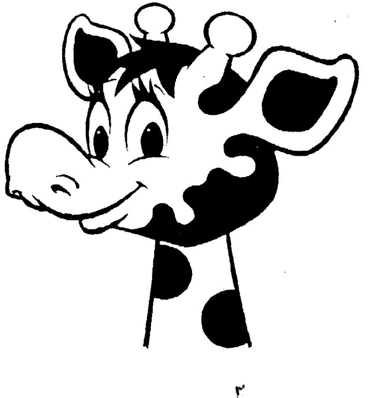 Жираф шаблон для аппликации