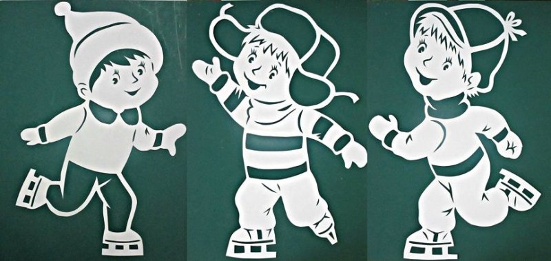 Вытынанки на окна дети