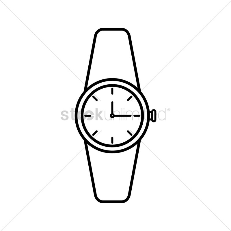 Раскраска часы наручные