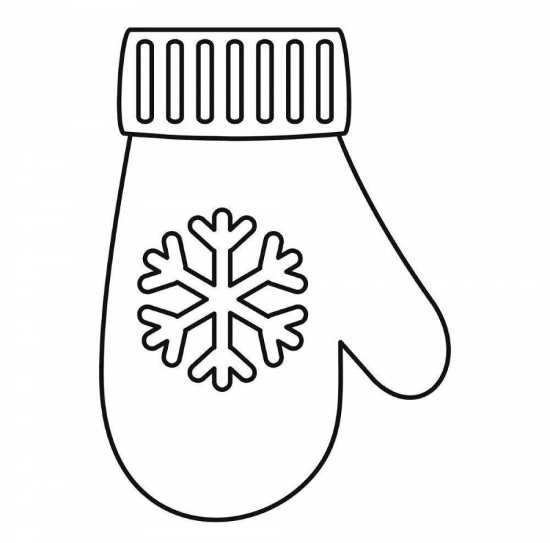 Трафарет варежки