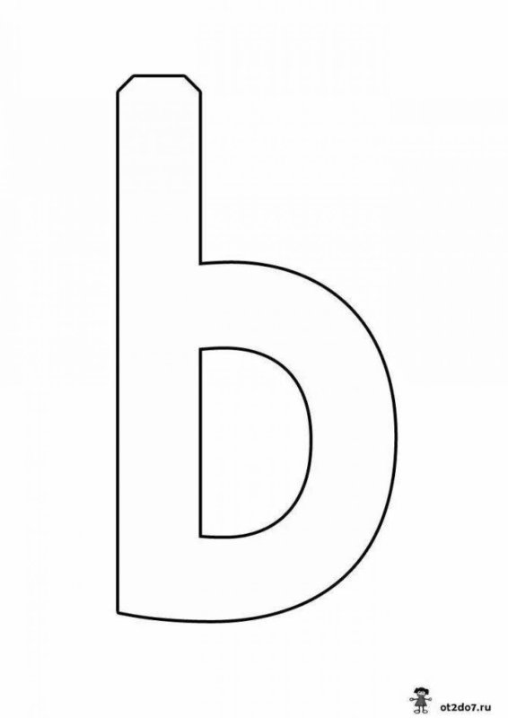 Буква ь трафарет