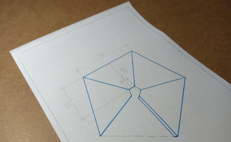 Голографическая пирамида чертеж