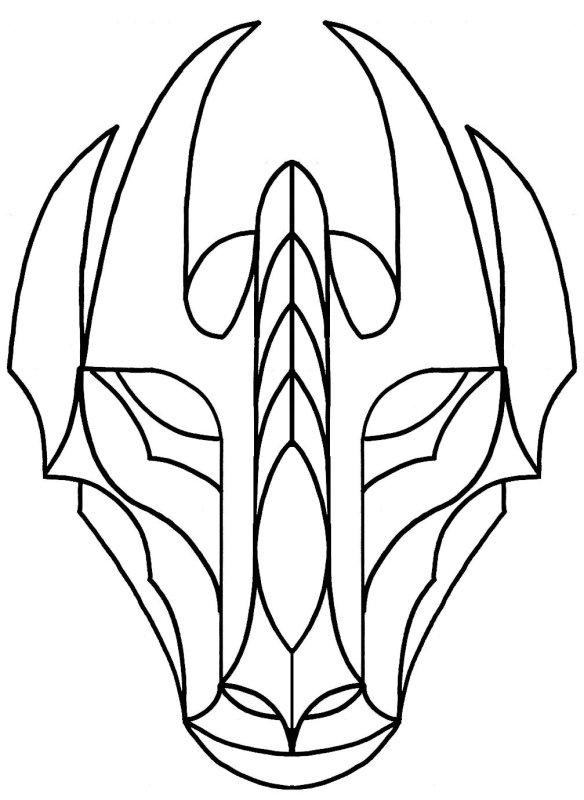 Распечатка маска дракона