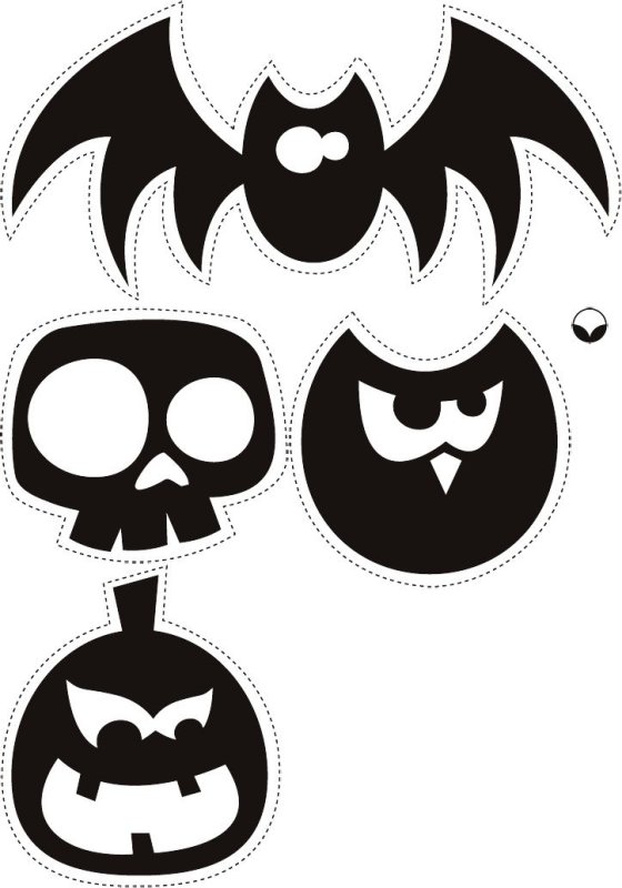 Украшения на Хэллоуин трафареты