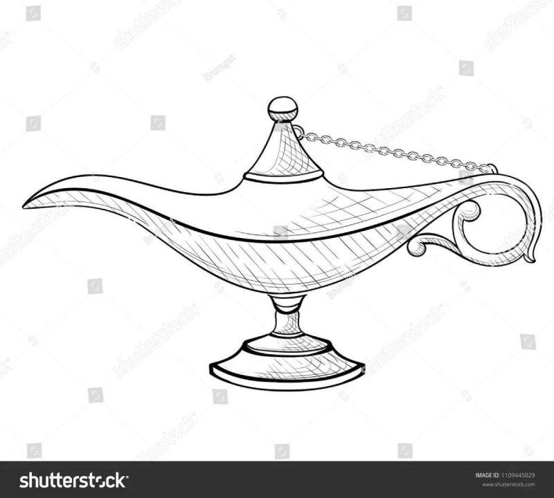 Лампа Аладдина рисунок