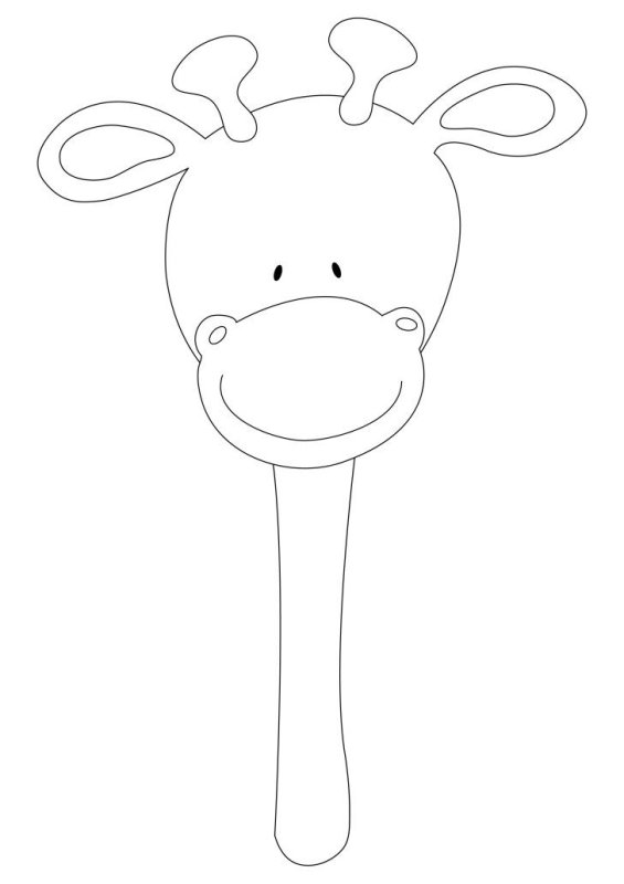 Голова жирафа для аппликации