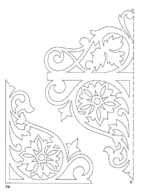 Прорезная резьба по дереву чертежи полок