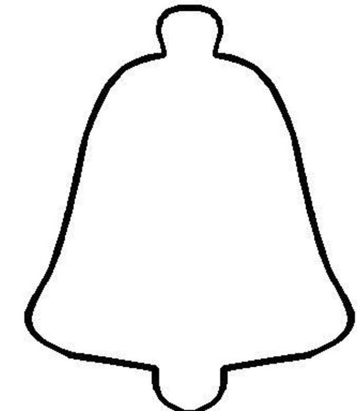 Трафарет колокольчика для вырезания