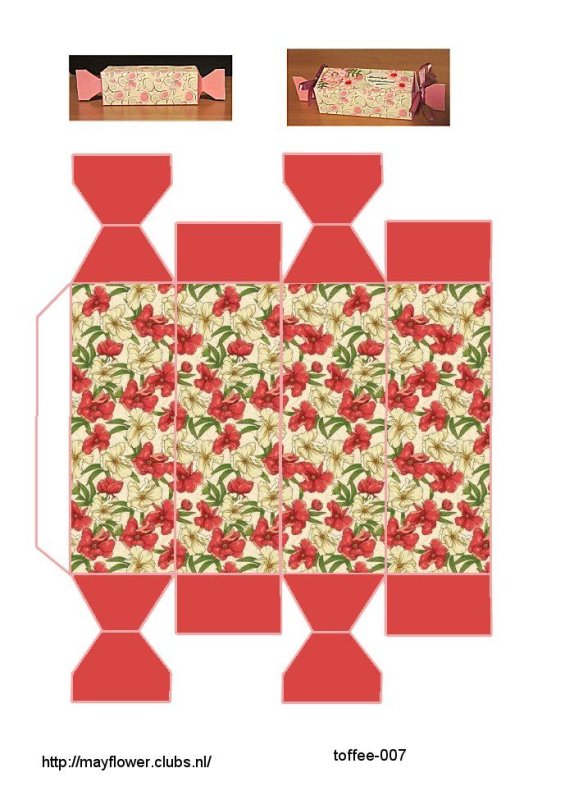 Трафареты коробочек для конфет