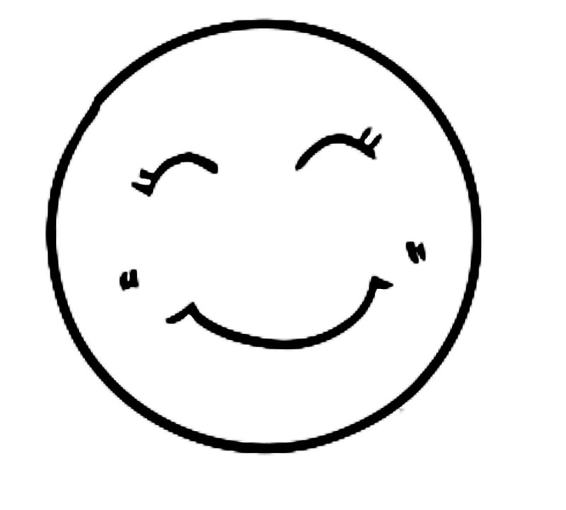 Веселый Смайл черно белый