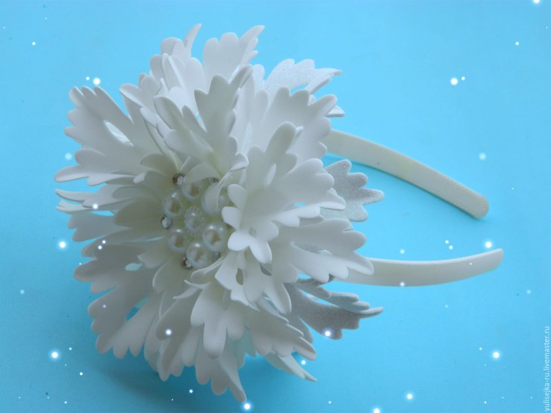 Ободок Снежинка из фоамирана