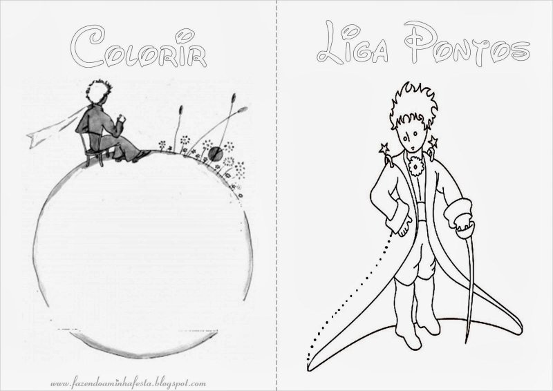 Раскраска маленький принц Экзюпери