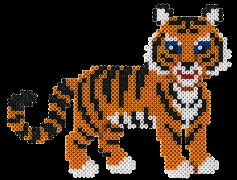 Тигр из термомозайки