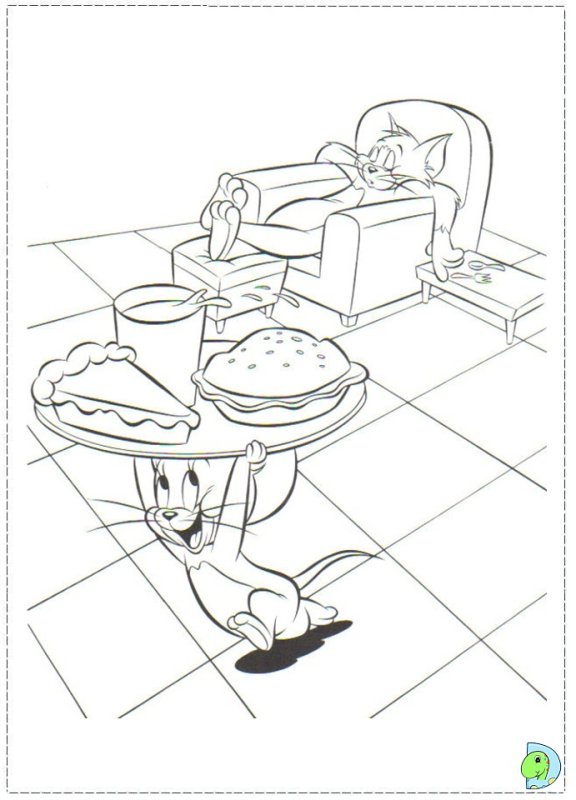 Том и Джерри раскраска том