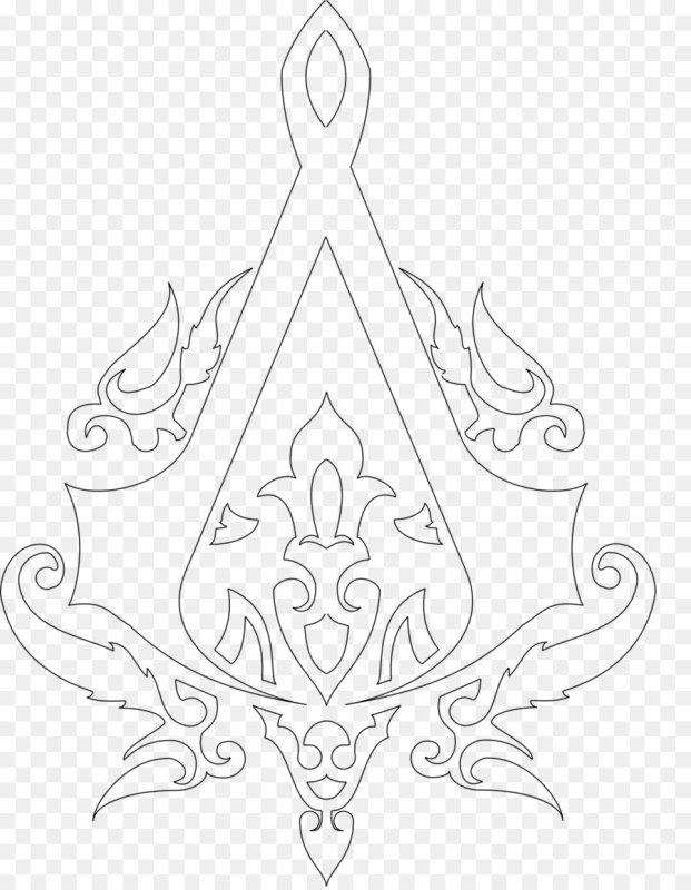 Раскраска знак ассасина