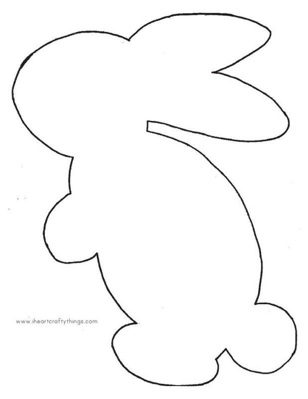 Шаблон зайца для аппликации