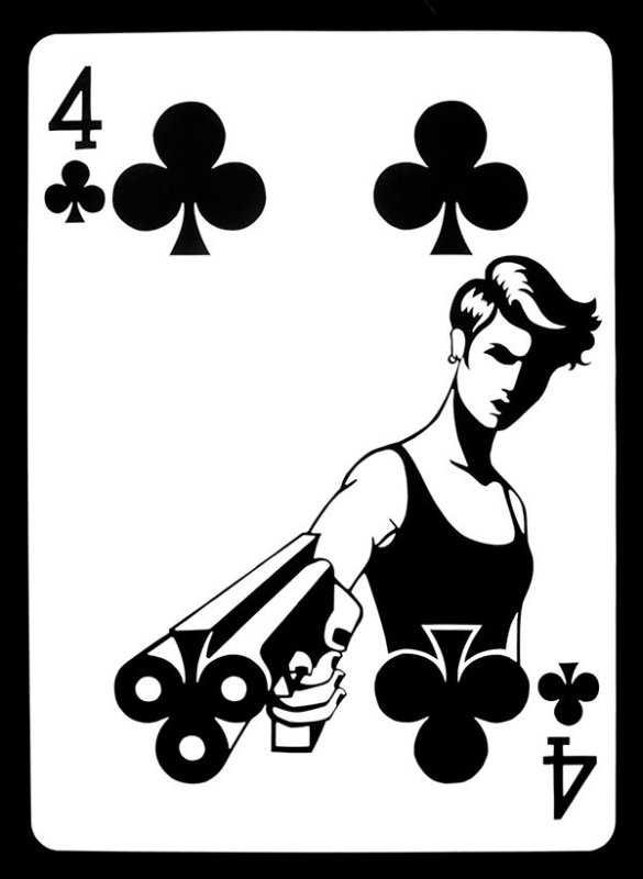 Карты игральные чб