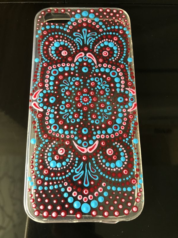 Роспись чехла для телефона