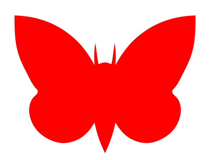 Красная бабочка