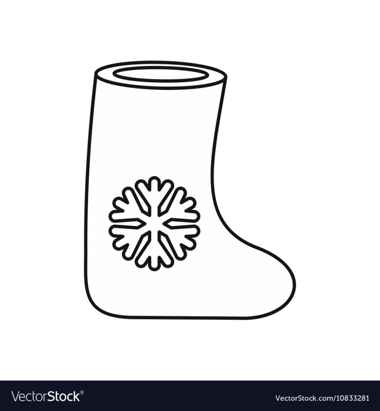 Валенки раскраска для малышей