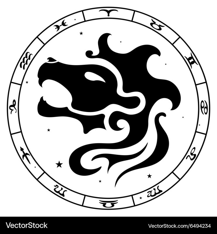 Знаки зодиака черно белые