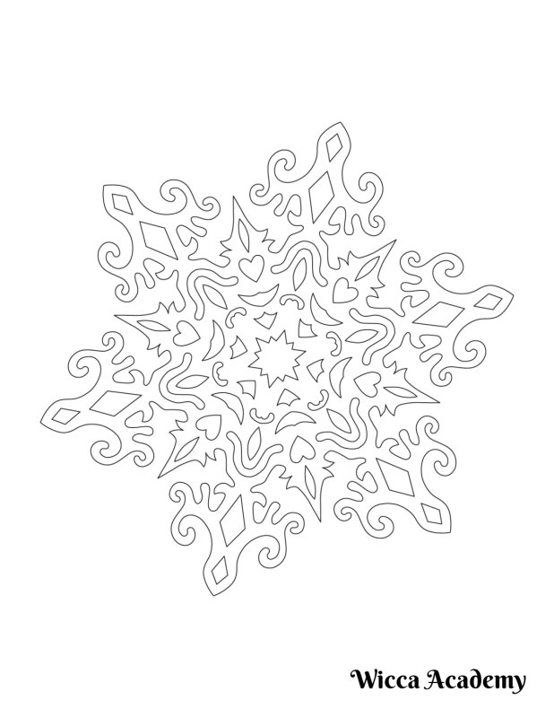 Снежинка раскраска