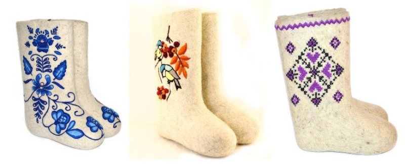 Узоры на детские валенки