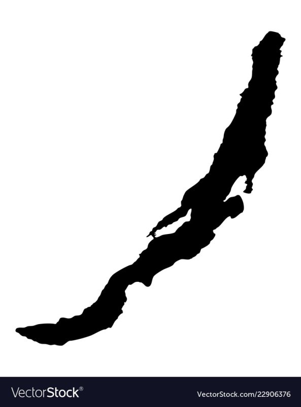 Озеро Байкал контур вектор