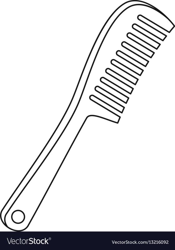 Расческа раскраска для детей