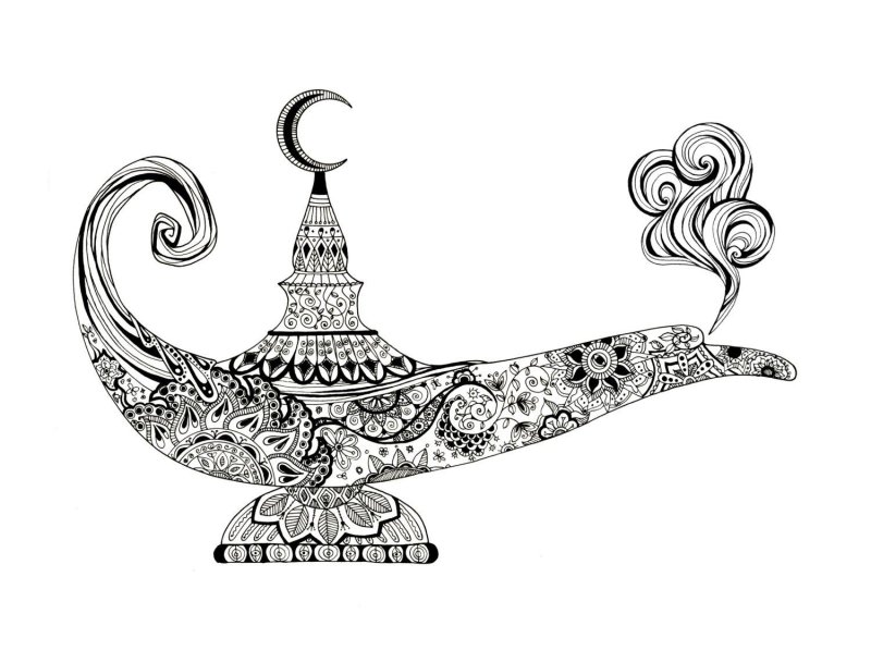 Лампа Аладдина эскиз