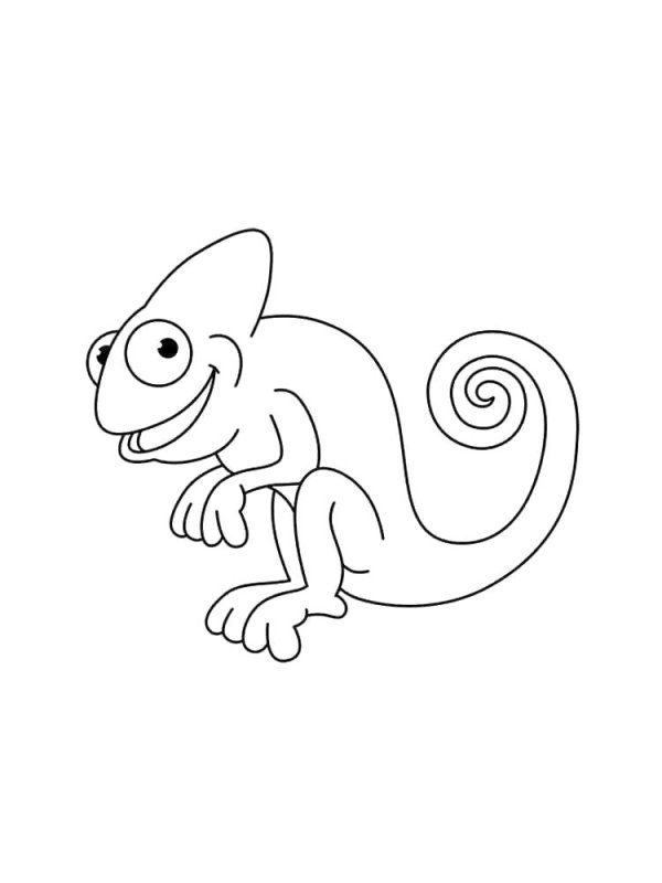 Хамелеон раскраска для детей