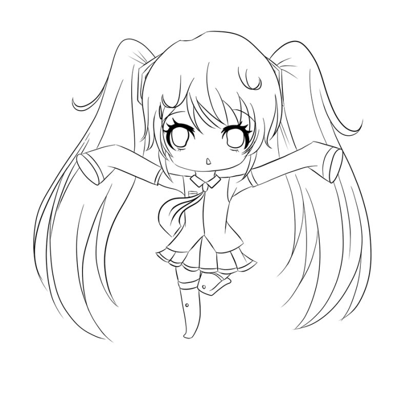 Раскраски аниме Мику Чиби