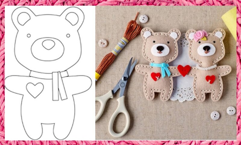 Игрушки из фетра выкройки