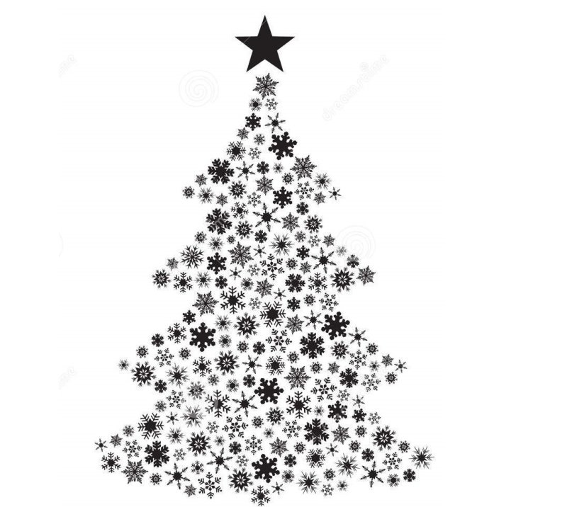 Снежинка елочка