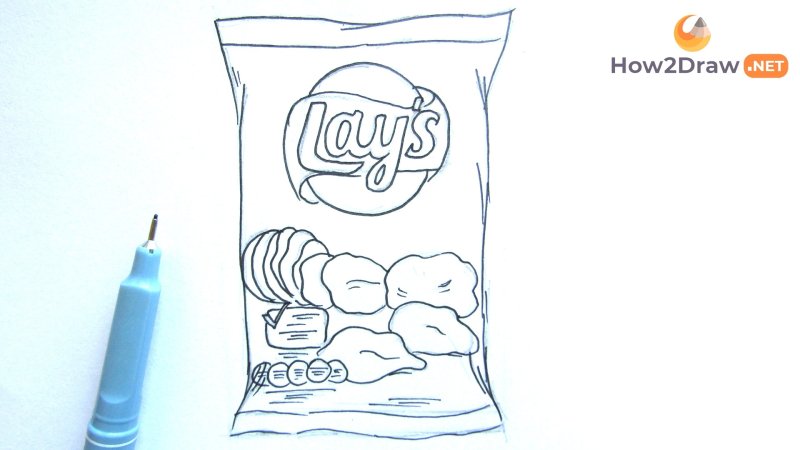 Раскраска чипсы Лейс упаковка