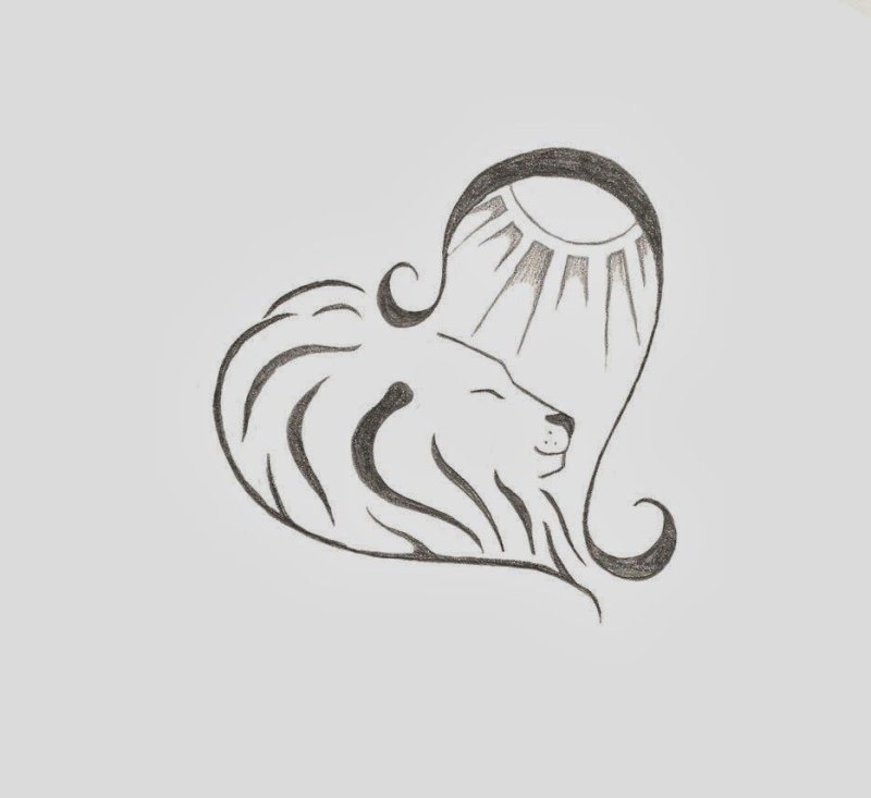 Тату знак зодиака Лев