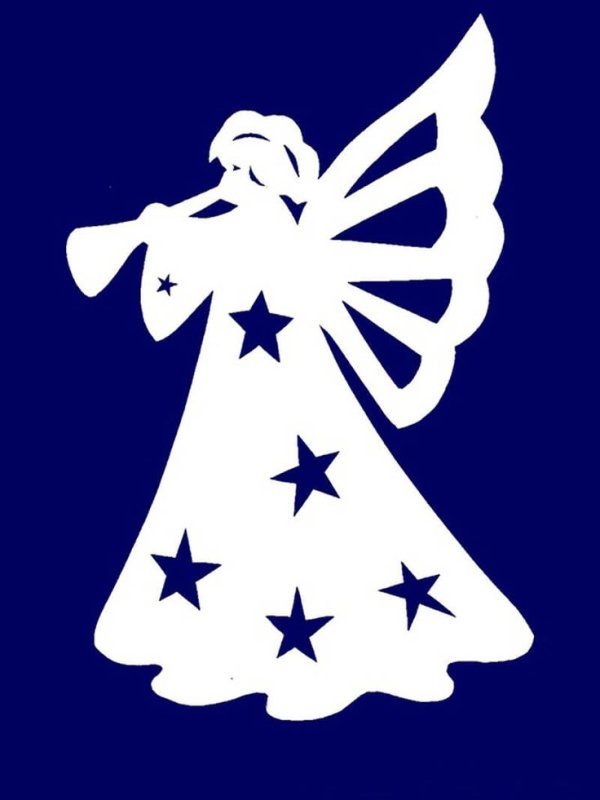 Фигурки на окна из бумаги на новый год