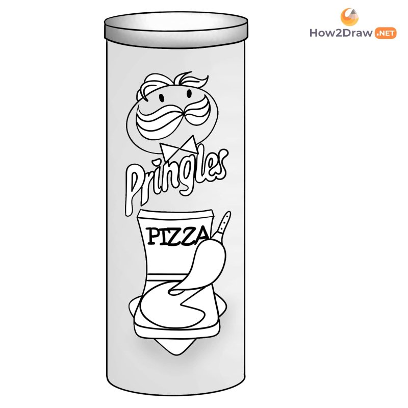 Раскраска чипсы принглс
