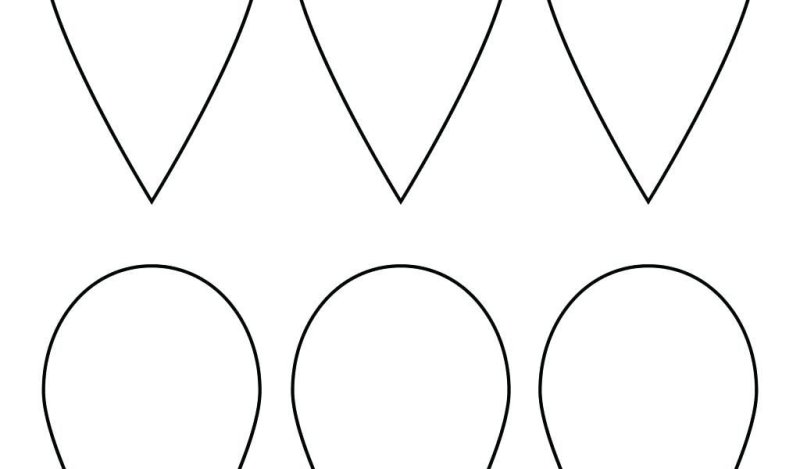 Лепесток трафарет для вырезания