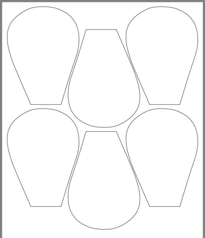 Лепестки трафареты для цветов