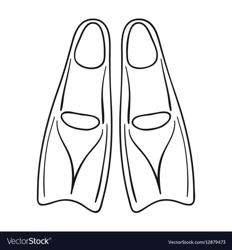 Ласты трафарет